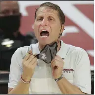  ?? (NWA Democrat-Gazette/Charlie Kaijo) ?? Men’s basketball Coach Eric Musselman and Arkansas officials are finalizing a new five-year, $20 million contract that will keep him with the Razorbacks, a source has told the Arkansas Democrat-Gazette.