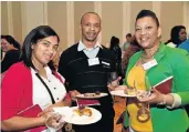  ?? Picture: EUGENE COETZEE ?? VINO TIME: Tammy, left, and Juvan Windvogel with Zadia van Rensburg hung out at the Vinimark 2017 Wine Trade Fair held at the Boardwalk on Tuesday