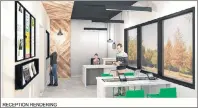  ?? CP PHOTO ?? This is what the end of cannabis prohibitio­n will look like in New Brunswick: An upscale showroom with black ceilings, grey walls and a once-illicit drug displayed in brightly lit glass cases as shown in this artist rendering.