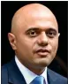  ??  ?? SUPPORT: The PM is backing Sajid Javid