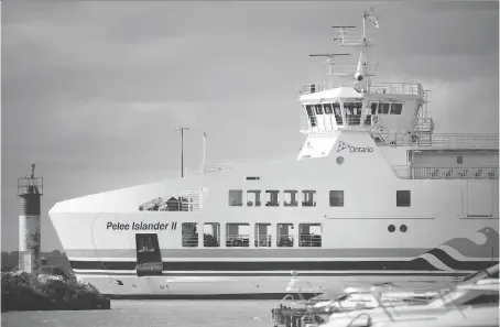  ?? DAX MELMER ?? The Pelee Islander II remained docked in Leamington Wednesday and was supposed to begin operation in September after its June arrival.