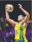  ?? ?? Sophie Garbin of Australia is a crucial part of the Diamonds.