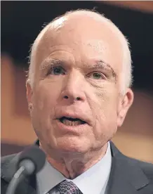  ?? Pictures: Getty. ?? US President Donald Trump,left, and Republican Senator John McCain.