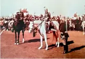  ?? —DC ?? An old photograph of Nizam VI Mir Mahbub Ali Khan reviewing a parade at the Parade Ground.