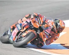  ?? — AFP file photo ?? Bagnaia rides during the free practice session.