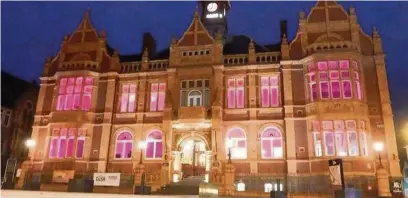  ??  ?? The Redhouse in Merthyr turned pink for the Let’s Turn Cwm Taf Pink for the Day event