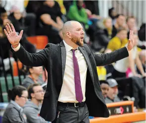  ?? VAUGHAN MERCHANT
CBU ATHLETICS ?? Cape Breton University men's basketball head coach Matt Skinn coached minor basketball in Welland before he started realizing coaching hoops could become a profession.