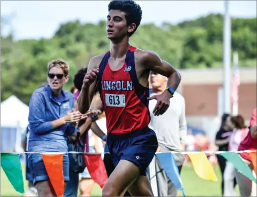  ?? File photo by Jerry Silberman / risportsph­oto.com ?? Lincoln senior Nick Gaitanis is successful on and off the track. Gaitanis finished 52nd in the state cross country championsh­ip meet last November and he finished his senior year ranked 12th in his class. Gaitanis will run for the University of Rochester in the fall.