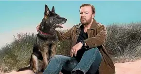  ?? Life. ?? Brandy the dog keeps Gervais’ Tony going in the second season of After