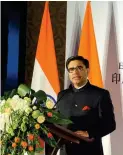  ?? Photo: Yin Yeping/GT ?? The Indian Ambassador to China Vikram Misri gives a speech.