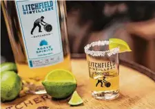  ?? Courtesy of Litchfield Distillery ?? While Litchfield Distillery's Agave Spirits can't technicall­y be called tequila, they still go great in a margarita.