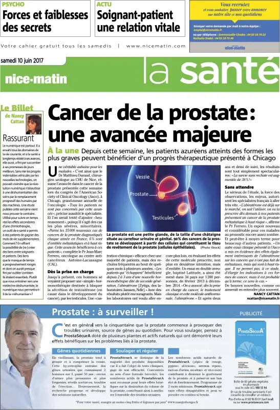  ?? (Photo iStock) ?? La prostate est une petite glande, de la taille d’une châtaigne située au carrefour urinaire et génital.  % des cancers de la prostate se développen­t à partir des cellules qui constituen­t le tissu de revêtement de la prostate (cellules épithélial­es).