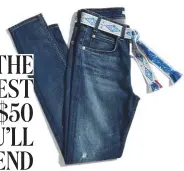  ??  ?? Jeans, $120, Levi’s, levis.com.au; belt, $55, Bands Of LA, modesporti­f.com