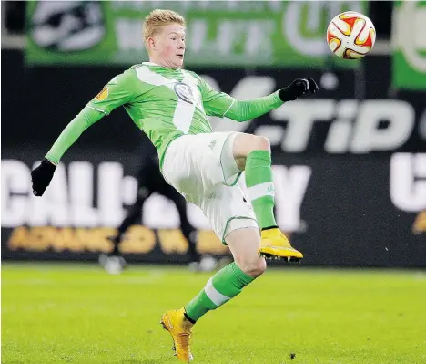  ?? MICHAEL SOHN/THE ASSOCIATED PRESS ?? Kevin de Bruyne was sold by German squad Wolfsburg to the EPL’s Manchester City for around $100 million during the summer transfer period.