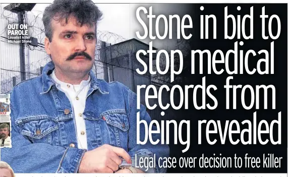  ??  ?? OUT ON PAROLE Loyalist killer Michael Stone