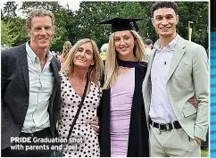  ?? ?? PRIDE Graduation shot with parents and Joel