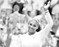  ??  ?? Serena Williams is enjoying an unusual sense of calm at Wimbledon. - AFP photo