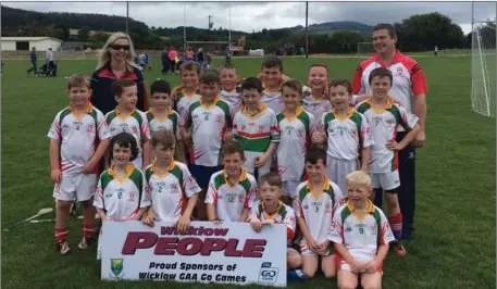  ??  ?? The Kiltegan Under-9 hurlers in Ballinakil­l at the monster Go Games blitz. Under-11 Football Group 3 Round 11: