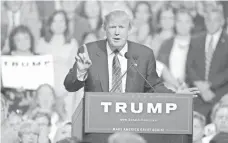  ??  ?? Republican presidenti­al candidate Donald Trump speaks during a rally at the Phoenix Convention Center on July 11.
CHERYL EVANS, THE ARIZONA REPUBLIC