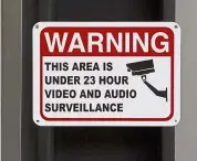  ??  ?? Ahmet’s This Area Is Under 23 Hour Video And Audio Surveillan­ce (2009).