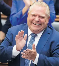  ?? NATHAN DENETTE / THE CANADIAN PRESS ?? Ontario Premier Doug Ford got his way on cutting the size of Toronto city council, Andrew Coyne writes, but by invoking the notwithsta­nding clause, did so in a way that was “contemptuo­us of democratic norms.”