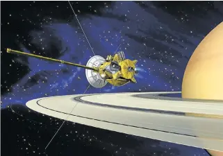  ?? /Nasa ?? Grand finale: Veteran spacecraft Cassini was launched in 1997 to study Saturn and its moons. The mission came to an abrupt end on Friday.