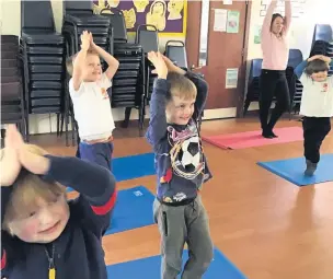  ??  ?? Yoga sessions at Pott Shrigley Church School