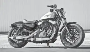  ?? KEVIN NETZ PHOTOGRAPH­Y ?? The 2018 HarleyDavi­dson Sportster Forty Eight is one of the models the brand hopes will bring in new riders.