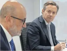  ?? ?? Manuel Pérez-Sala, presidente del Círculo de Empresario­s, y Ricardo Martínez Rico, ayer, en Madrid.