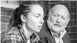  ?? MONICA MULDER ?? Megan Raitano plays Catherine, and Allan Whitehead is her father, Robert, in Theater on the Edge's production of “Proof.”