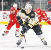  ?? GREGORY SHAMUS/GETTY IMAGES ?? Frank Vatrano struggled this season with the Bruins before the trade with the Panthers. He was averaging just 9:28 in ice team in Boston.