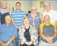  ??  ?? Shown is the board of the North Sydney Historical Society, from left to right: sitting, chair Joe Meaney, vice-chair Marilyn Ritza, treasurer Harry Taylor; standing, Ronald MacDonald, Andie Currie, secretary Alaine Taylor and Wes Stewart.