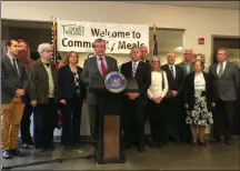  ?? MICHAEL GWIZDALA — MEDIANEWS GROUP FILE ?? State Sen. Neil Breslin introduces legislatio­n last year to improve access to New York’s early voting, at Unity House in Troy.