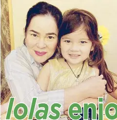  ??  ?? Jaclyn Jose with Ellie, daughter of Andi Eigenmann