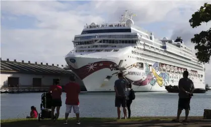  ??  ?? The Norwegian Jewel docks at Honolulu on Sunday after being turned away by four countries. Australian­s stranded on the cruise ship are set to arrive home. Photograph: Cindy Ellen Russell/AP