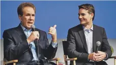  ?? BOB LEVERONE, NASCAR, VIA GETTY IMAGES ?? “I was hoping this would be interestin­g and keep me busy,” says Jeff Gordon, right, with Darrell Waltrip, “and it certainly has.”