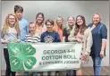  ?? Contribute­d ?? The Gordon County 4-H Cotton Boll and Consumer Judging Team recently competed in Paulding County. (Front Row) Jenica Weaver, Preslie Parish, William Parish and Makena Blalock, (Back Row) William Dunnaway, Hannah Jones, Makayla Blackstock, Madison Ensley and 4-H PA/Team Coach Becky Pass.