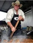  ?? Photo: Bev Lacey ?? FAMILY FUN: Camp Oven cook Michael Patch at last year’s Camp Oven Festival.