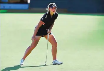  ?? Atiq ur Rehman/Gulf News ?? Danish delight Emily Pedersen, the 19-year-old Dane, finished tied-17th at two under par with scores of 69, 78, 70, 69, 286. She has got one win and five top ten finishes in 14 events this season.