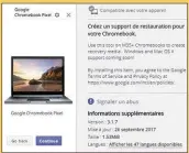  ??  ?? Avec l’outil de restaurati­on, on peut réinstalle­r Chrome OS sur n’importe quel Chromebook.