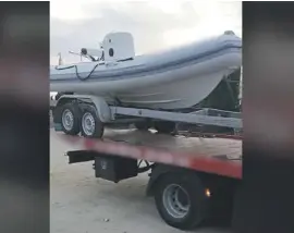  ?? Photos: Guardia Civil ?? One of the high-powered boats used