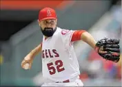  ?? Mark J. Terrill Associated Press ?? ANGELS STARTER Matt Shoemaker was charged with five runs in six-plus innings against the Astros.