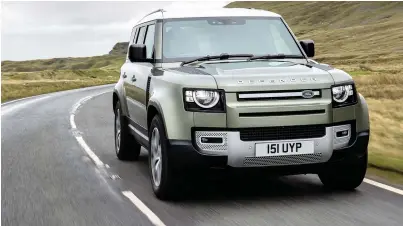  ??  ?? A new Land Rover Defender will be powered by hydrogen, emitting only water as a by-product