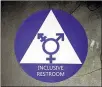  ?? ELAINE THOMPSON / ASSOCIATED PRESS ?? A gender neutral bathroom at a Seattle school. A judge is blocking a directive that students must be allowed to use bathrooms consistent with their chosen gender identity.