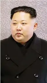  ??  ?? North Korean Leader, Kim Jong Un
