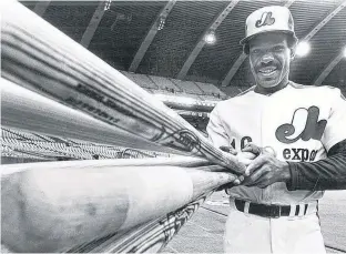  ?? POSTMEDIA NEWS ?? Montreal Expos Hall of Famer Andre Dawson before a game at the Olympic Stadium during the early 1980s.