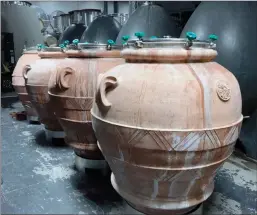  ?? ?? Contribute­d
Ancient winemaking vessels are having a renaissanc­e in the Okanagan Valley, like the amphoras and concrete eggs at Haywire Winey in Summerland.