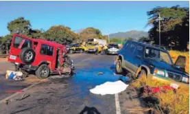  ?? CORTESÍA ?? Así quedó el carro que andaba el chofer de apellidos Varela Pacheco.