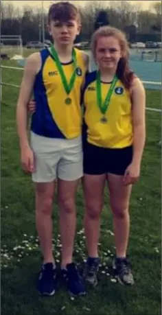  ??  ?? Ben and Chloe O’Toole from Taghmon were successful at the Ferrybank open sports in Waterford.