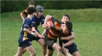  ??  ?? Sligo RFC U15’ s Max King in action in the final.